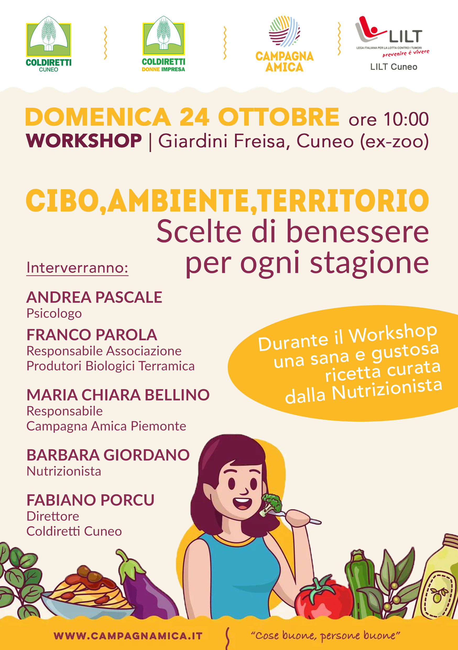 Domenica 24 ottobre Cuneo Cibo, Ambiente, Territorio
