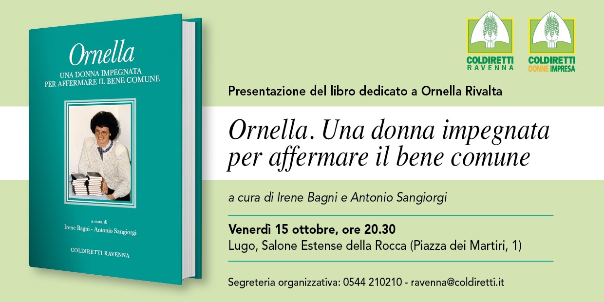 Coldiretti Ravenna Presentazione Libro Ornella Rivalta Venerdì 15 ottobre
