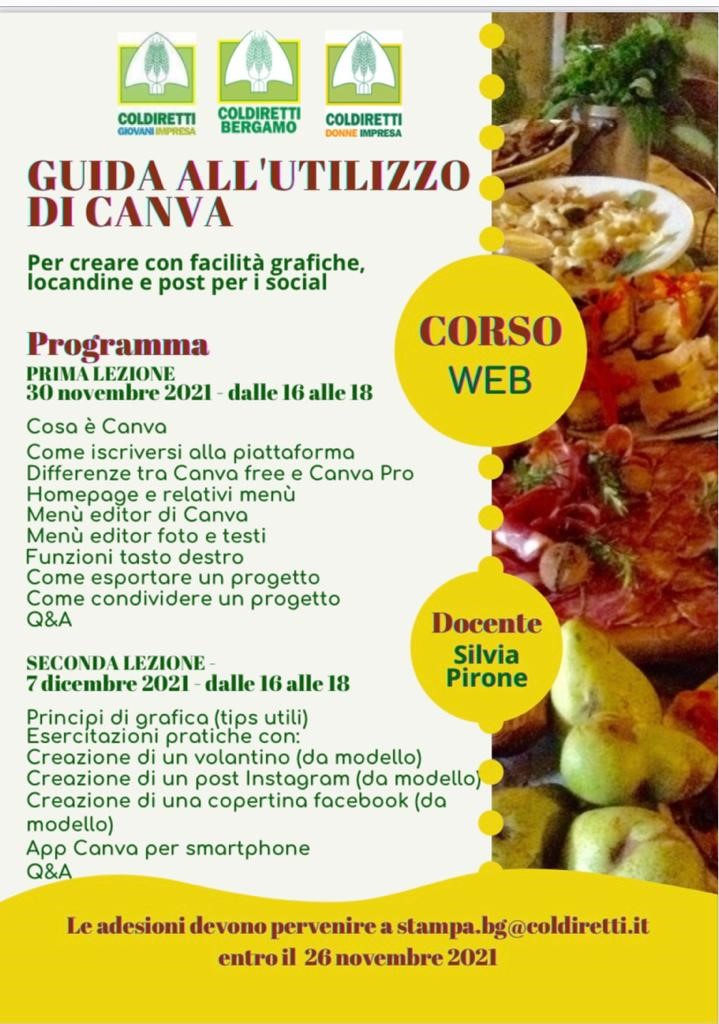 Corso Web Guida all’utilizzo di Canva Coldiretti Bergamo