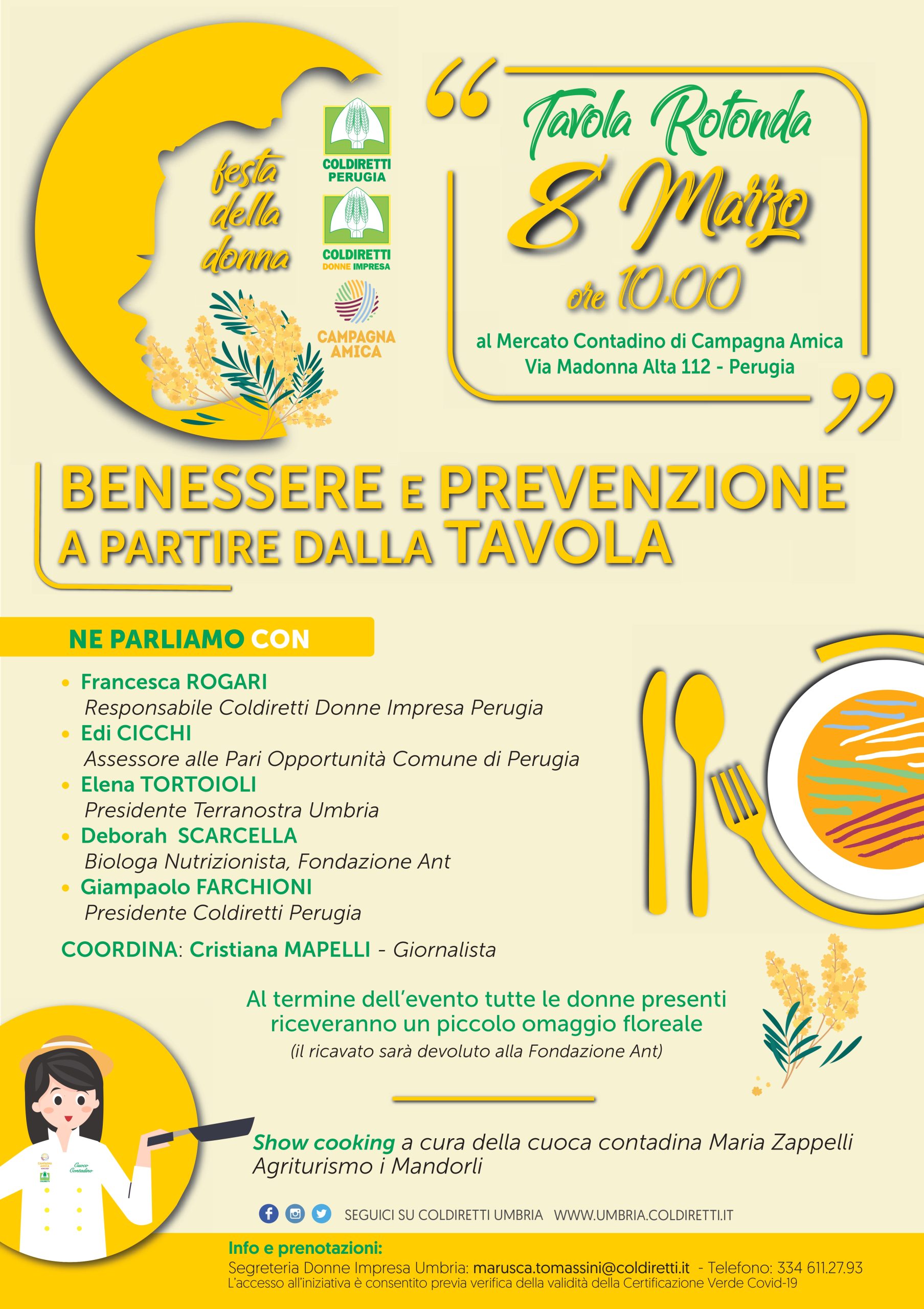 Benessere e prevenzione a partire dalla tavola Umbria 8 marzo
