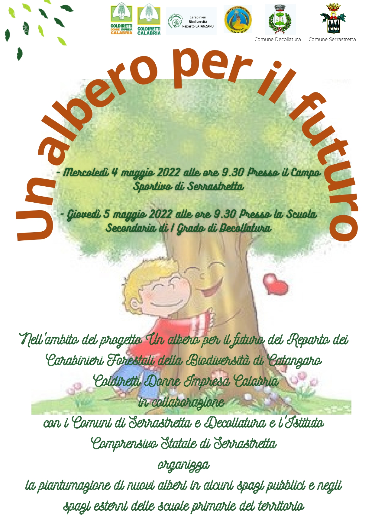 Un albero per il futuro 4 e 5 maggio Coldiretti Donne Impresa Calabria